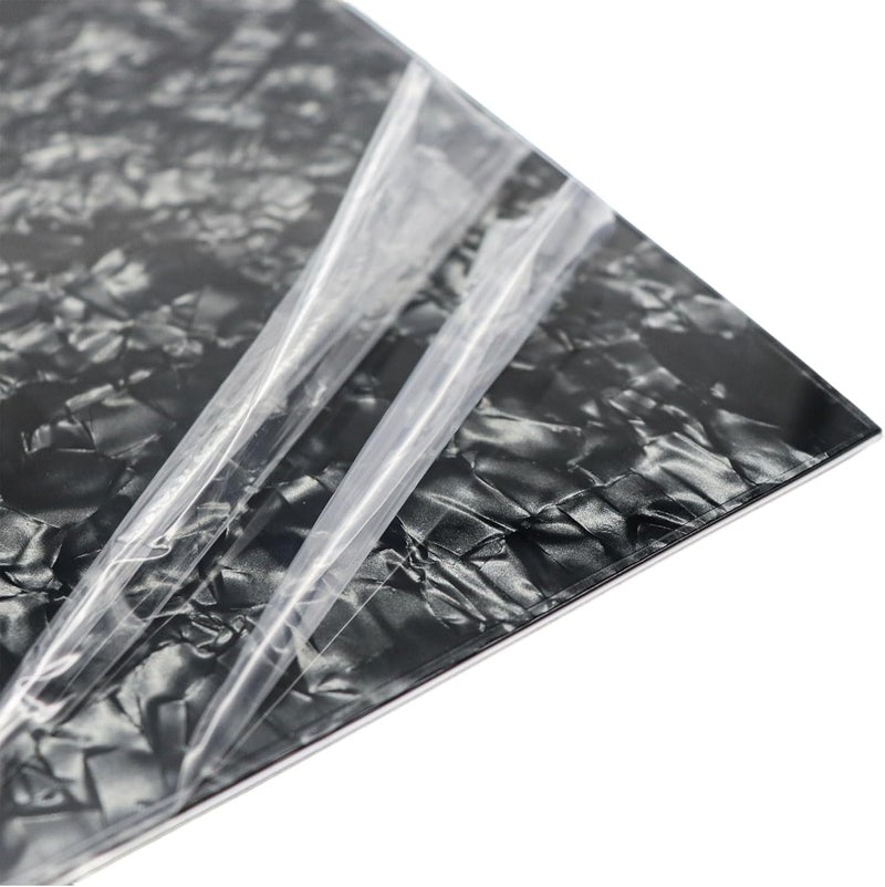 gonymask 3-Ply Guitar Pickguard 24x31DIY Material Blank Pick Guard Scratch Plate Sheet for Strat Tele Electric Guitar Jazz Precision Bass (Black Pearl) - Image 3
